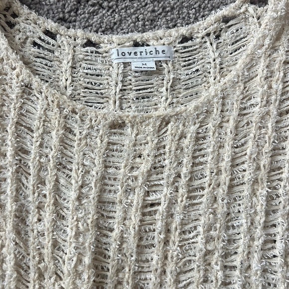 Loveriche Cream Boutique Sweater - Size Medium - Picture 2 of 2
